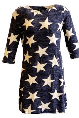 Vegas jurk grey blue star