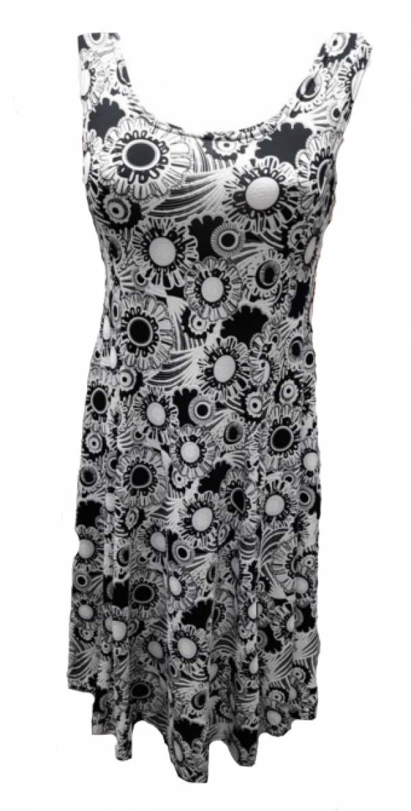 Stella Moretti dress black wit sun