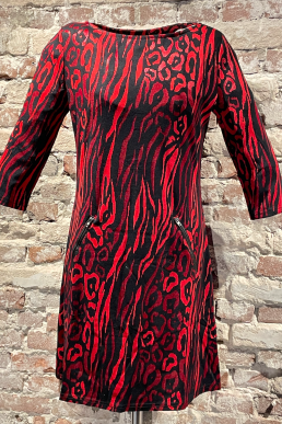 Vegas jurk red lava sparkle