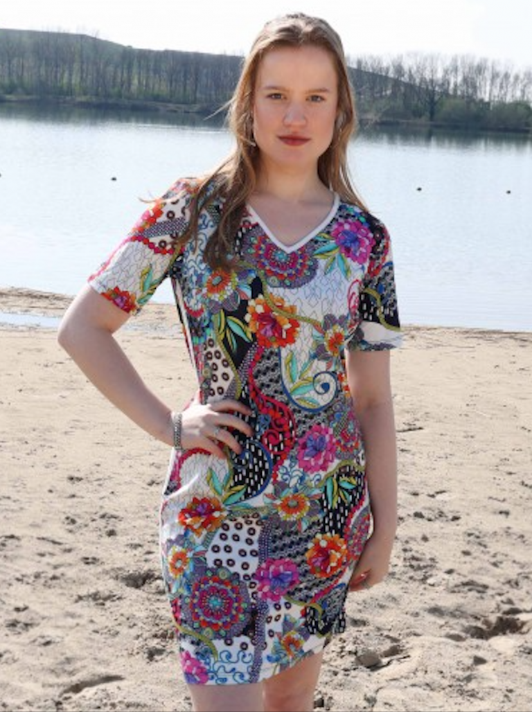 Okergeel Angelle Milan Grote Maten Capuchon Travelstof Tuniek